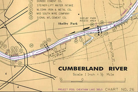 Cumberland River Chart - Browns Creek