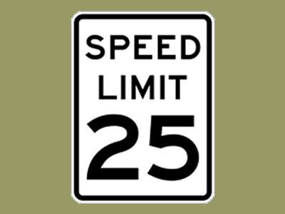 25 mph speed limit