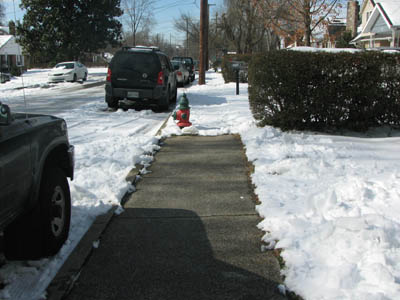shoveled sidewalks