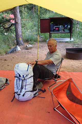 packing the Ascensionist at camp
