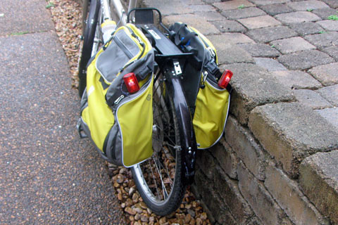 Nathan Safety Strobe lights on panniers