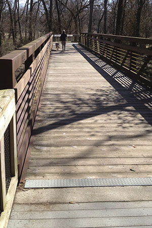 Richland Creek Greenway boardwalk bridge