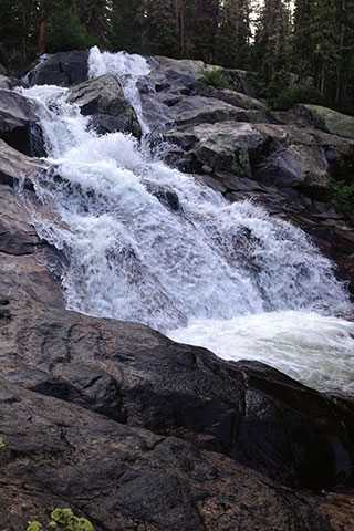 Water cascading down Granite Falls