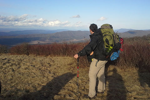 Summit of Gregory Bald looking out over Cades Cove