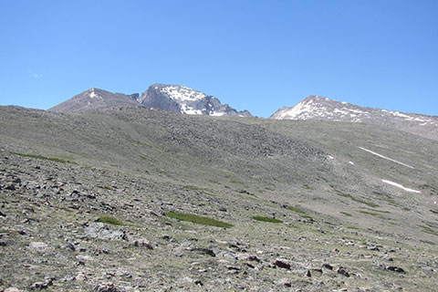 view of Longs Peak from the north