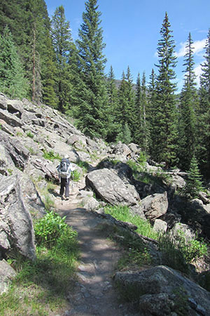 North inlet Trail moving through boulders