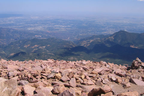 from near the summit of Pikes Peak