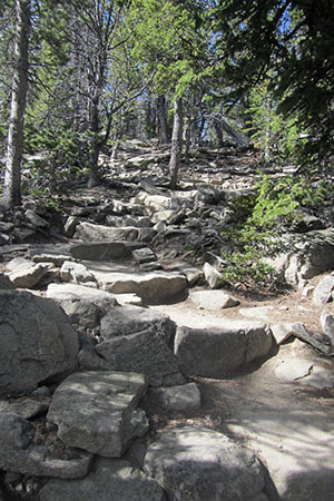 stairs to the summit of Deer Mountain