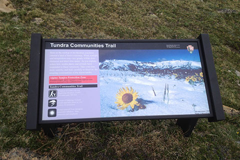 Tundra Communities Trail sign