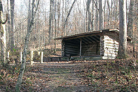 the Hall shelter on the MB Trail
