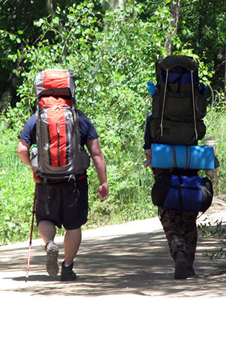 hikers with heavy packs