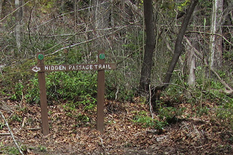 Hidden Passage trail sign