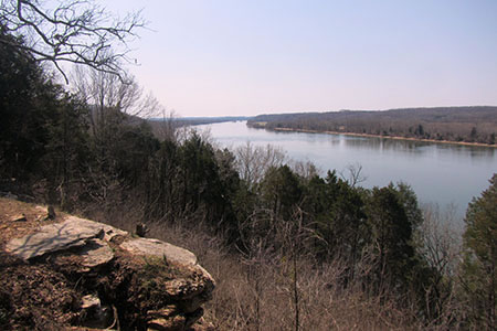 view from Shelter 2 of teh Tennessee River