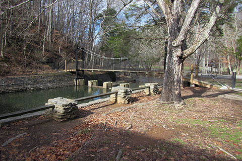 Bridge over the spillway, Mill Creek